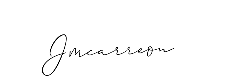 Create a beautiful signature design for name Jmcarreon. With this signature (Allison_Script) fonts, you can make a handwritten signature for free. Jmcarreon signature style 2 images and pictures png