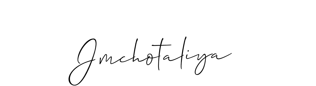 Jmchotaliya stylish signature style. Best Handwritten Sign (Allison_Script) for my name. Handwritten Signature Collection Ideas for my name Jmchotaliya. Jmchotaliya signature style 2 images and pictures png