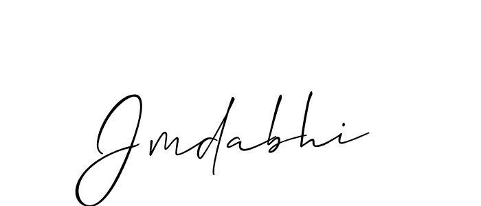 You should practise on your own different ways (Allison_Script) to write your name (Jmdabhi) in signature. don't let someone else do it for you. Jmdabhi signature style 2 images and pictures png
