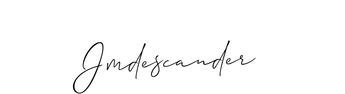 Use a signature maker to create a handwritten signature online. With this signature software, you can design (Allison_Script) your own signature for name Jmdescander. Jmdescander signature style 2 images and pictures png