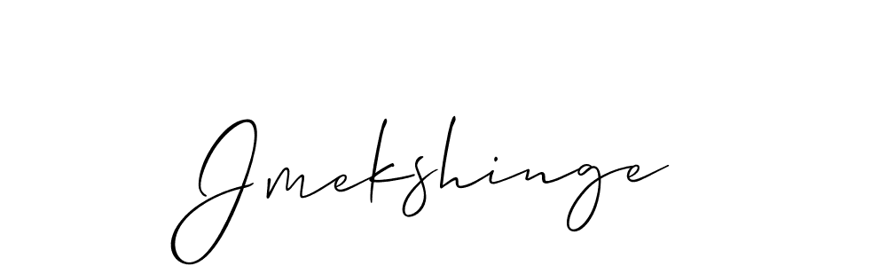 Design your own signature with our free online signature maker. With this signature software, you can create a handwritten (Allison_Script) signature for name Jmekshinge. Jmekshinge signature style 2 images and pictures png