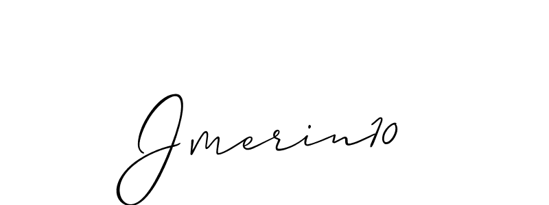 Also we have Jmerin10 name is the best signature style. Create professional handwritten signature collection using Allison_Script autograph style. Jmerin10 signature style 2 images and pictures png