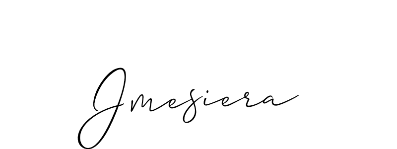 Design your own signature with our free online signature maker. With this signature software, you can create a handwritten (Allison_Script) signature for name Jmesiera. Jmesiera signature style 2 images and pictures png