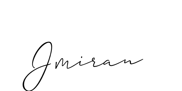 Create a beautiful signature design for name Jmiran. With this signature (Allison_Script) fonts, you can make a handwritten signature for free. Jmiran signature style 2 images and pictures png