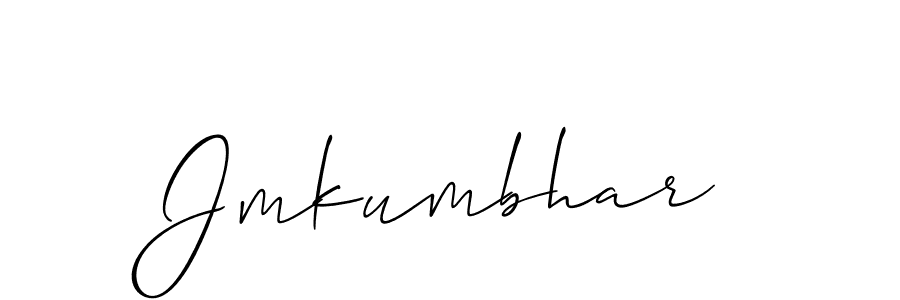 Make a short Jmkumbhar signature style. Manage your documents anywhere anytime using Allison_Script. Create and add eSignatures, submit forms, share and send files easily. Jmkumbhar signature style 2 images and pictures png