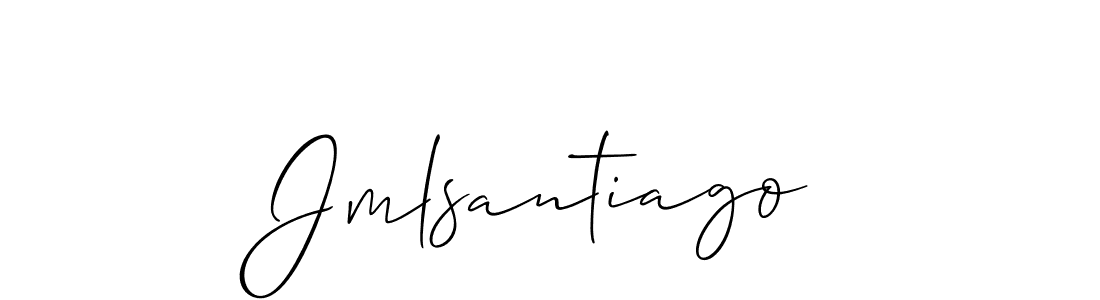 Allison_Script is a professional signature style that is perfect for those who want to add a touch of class to their signature. It is also a great choice for those who want to make their signature more unique. Get Jmlsantiago name to fancy signature for free. Jmlsantiago signature style 2 images and pictures png