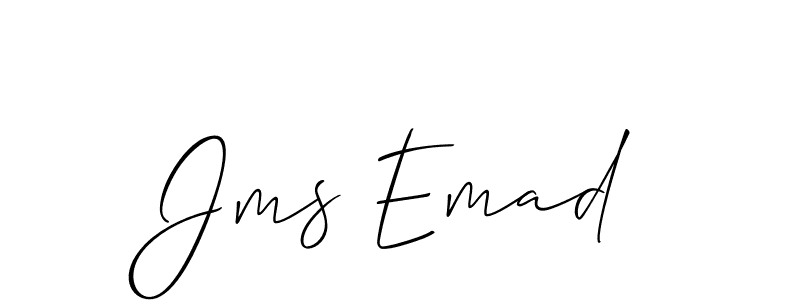 It looks lik you need a new signature style for name Jms Emad. Design unique handwritten (Allison_Script) signature with our free signature maker in just a few clicks. Jms Emad signature style 2 images and pictures png