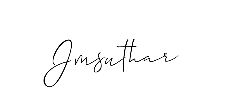 Design your own signature with our free online signature maker. With this signature software, you can create a handwritten (Allison_Script) signature for name Jmsuthar. Jmsuthar signature style 2 images and pictures png