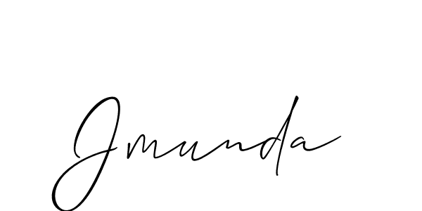 Jmunda stylish signature style. Best Handwritten Sign (Allison_Script) for my name. Handwritten Signature Collection Ideas for my name Jmunda. Jmunda signature style 2 images and pictures png