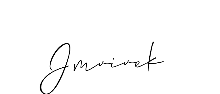 Create a beautiful signature design for name Jmvivek. With this signature (Allison_Script) fonts, you can make a handwritten signature for free. Jmvivek signature style 2 images and pictures png