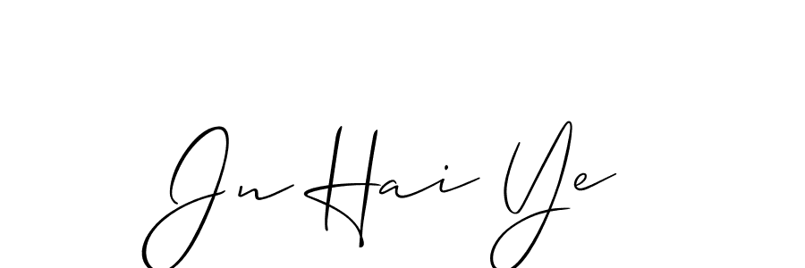 See photos of Jn Hai Ye official signature by Spectra . Check more albums & portfolios. Read reviews & check more about Allison_Script font. Jn Hai Ye signature style 2 images and pictures png