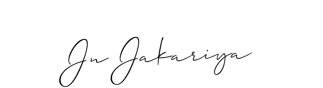 Design your own signature with our free online signature maker. With this signature software, you can create a handwritten (Allison_Script) signature for name Jn Jakariya. Jn Jakariya signature style 2 images and pictures png