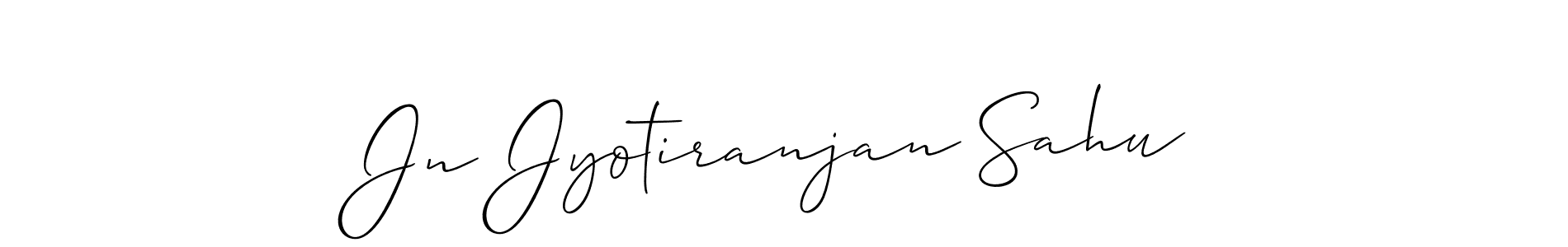 Create a beautiful signature design for name Jn Jyotiranjan Sahu. With this signature (Allison_Script) fonts, you can make a handwritten signature for free. Jn Jyotiranjan Sahu signature style 2 images and pictures png