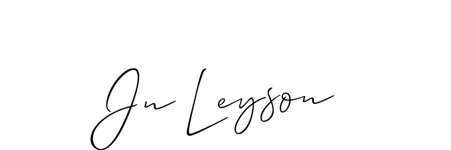 Create a beautiful signature design for name Jn Leyson. With this signature (Allison_Script) fonts, you can make a handwritten signature for free. Jn Leyson signature style 2 images and pictures png
