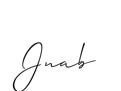 Jnab stylish signature style. Best Handwritten Sign (Allison_Script) for my name. Handwritten Signature Collection Ideas for my name Jnab. Jnab signature style 2 images and pictures png