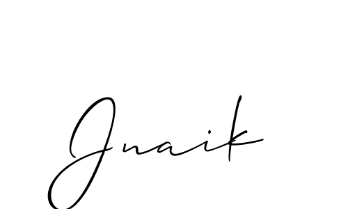 Jnaik stylish signature style. Best Handwritten Sign (Allison_Script) for my name. Handwritten Signature Collection Ideas for my name Jnaik. Jnaik signature style 2 images and pictures png