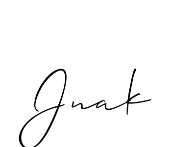 How to make Jnak signature? Allison_Script is a professional autograph style. Create handwritten signature for Jnak name. Jnak signature style 2 images and pictures png