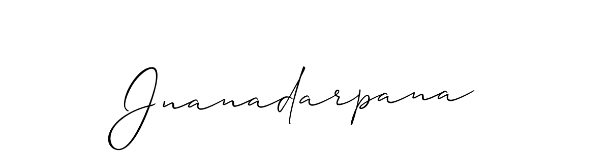if you are searching for the best signature style for your name Jnanadarpana. so please give up your signature search. here we have designed multiple signature styles  using Allison_Script. Jnanadarpana signature style 2 images and pictures png