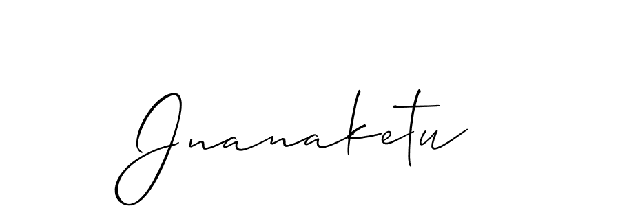 How to make Jnanaketu signature? Allison_Script is a professional autograph style. Create handwritten signature for Jnanaketu name. Jnanaketu signature style 2 images and pictures png