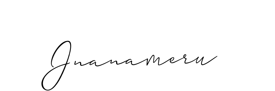 Allison_Script is a professional signature style that is perfect for those who want to add a touch of class to their signature. It is also a great choice for those who want to make their signature more unique. Get Jnanameru name to fancy signature for free. Jnanameru signature style 2 images and pictures png