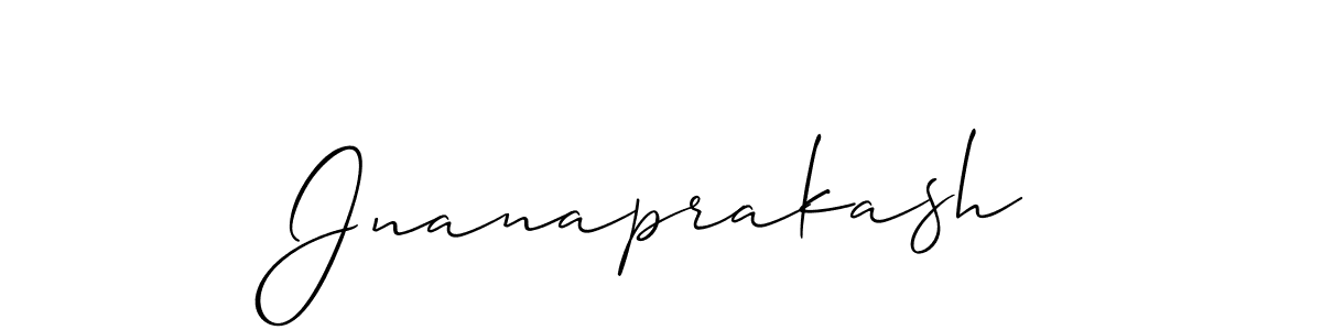 The best way (Allison_Script) to make a short signature is to pick only two or three words in your name. The name Jnanaprakash include a total of six letters. For converting this name. Jnanaprakash signature style 2 images and pictures png