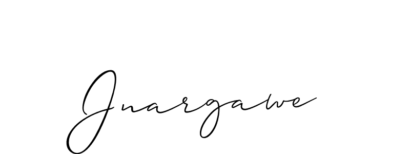 It looks lik you need a new signature style for name Jnargawe. Design unique handwritten (Allison_Script) signature with our free signature maker in just a few clicks. Jnargawe signature style 2 images and pictures png