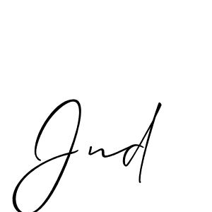 Similarly Allison_Script is the best handwritten signature design. Signature creator online .You can use it as an online autograph creator for name Jnd. Jnd signature style 2 images and pictures png