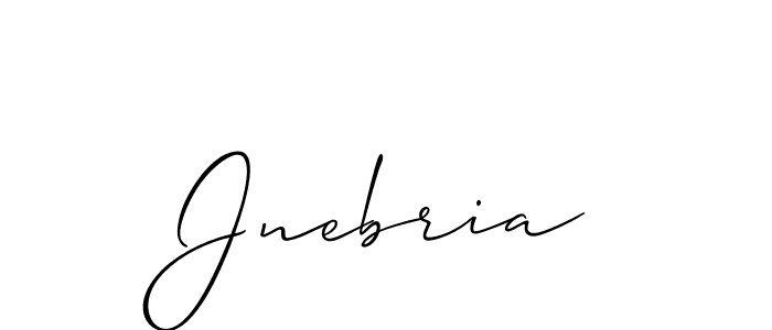 Create a beautiful signature design for name Jnebria. With this signature (Allison_Script) fonts, you can make a handwritten signature for free. Jnebria signature style 2 images and pictures png