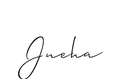 Use a signature maker to create a handwritten signature online. With this signature software, you can design (Allison_Script) your own signature for name Jneha. Jneha signature style 2 images and pictures png