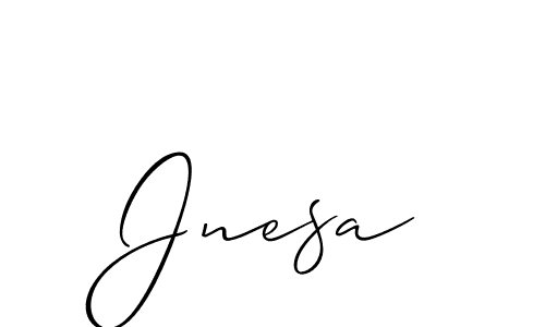 Allison_Script is a professional signature style that is perfect for those who want to add a touch of class to their signature. It is also a great choice for those who want to make their signature more unique. Get Jnesa name to fancy signature for free. Jnesa signature style 2 images and pictures png