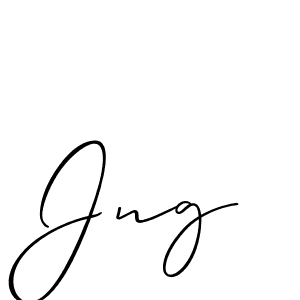 How to make Jng signature? Allison_Script is a professional autograph style. Create handwritten signature for Jng name. Jng signature style 2 images and pictures png