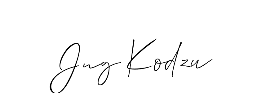 Create a beautiful signature design for name Jng Kodzu. With this signature (Allison_Script) fonts, you can make a handwritten signature for free. Jng Kodzu signature style 2 images and pictures png