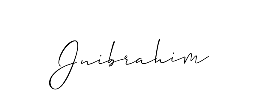 The best way (Allison_Script) to make a short signature is to pick only two or three words in your name. The name Jnibrahim include a total of six letters. For converting this name. Jnibrahim signature style 2 images and pictures png