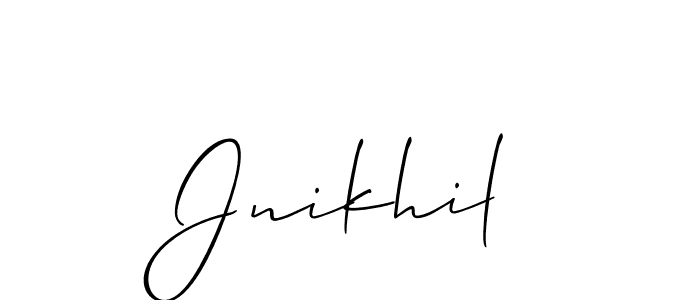 Best and Professional Signature Style for Jnikhil. Allison_Script Best Signature Style Collection. Jnikhil signature style 2 images and pictures png