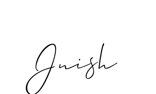 How to make Jnish name signature. Use Allison_Script style for creating short signs online. This is the latest handwritten sign. Jnish signature style 2 images and pictures png
