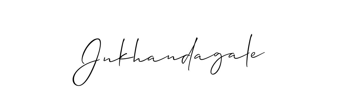 How to make Jnkhandagale signature? Allison_Script is a professional autograph style. Create handwritten signature for Jnkhandagale name. Jnkhandagale signature style 2 images and pictures png