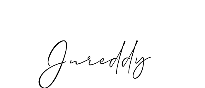 Create a beautiful signature design for name Jnreddy. With this signature (Allison_Script) fonts, you can make a handwritten signature for free. Jnreddy signature style 2 images and pictures png