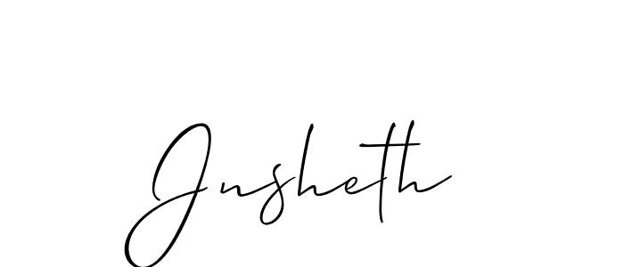 How to make Jnsheth signature? Allison_Script is a professional autograph style. Create handwritten signature for Jnsheth name. Jnsheth signature style 2 images and pictures png