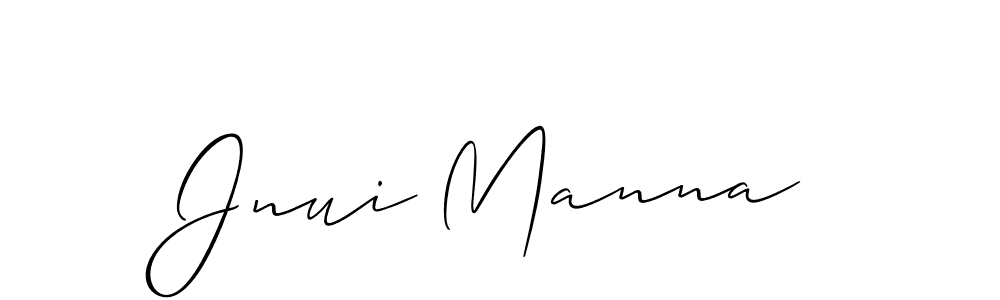 This is the best signature style for the Jnui Manna name. Also you like these signature font (Allison_Script). Mix name signature. Jnui Manna signature style 2 images and pictures png