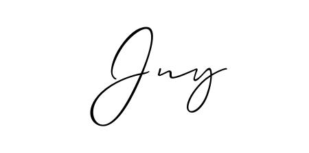 A stylish, flowing autograph style designed for name Jny using Allison_Script typography. Perfect for digital creative projects. Jny signature style 2 images and pictures png