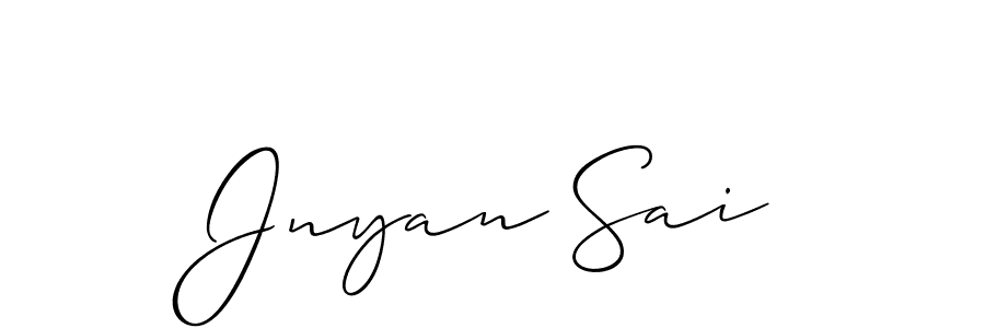 Use a signature maker to create a handwritten signature online. With this signature software, you can design (Allison_Script) your own signature for name Jnyan Sai. Jnyan Sai signature style 2 images and pictures png