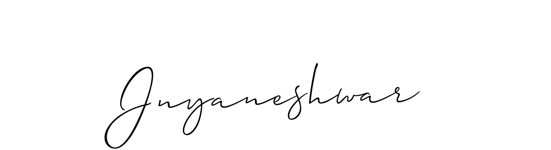 You should practise on your own different ways (Allison_Script) to write your name (Jnyaneshwar) in signature. don't let someone else do it for you. Jnyaneshwar signature style 2 images and pictures png