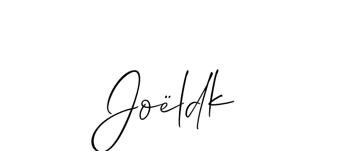 if you are searching for the best signature style for your name Joëldk. so please give up your signature search. here we have designed multiple signature styles  using Allison_Script. Joëldk signature style 2 images and pictures png