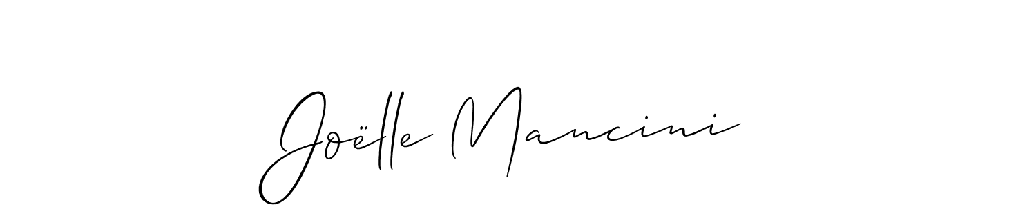 How to make Joëlle Mancini name signature. Use Allison_Script style for creating short signs online. This is the latest handwritten sign. Joëlle Mancini signature style 2 images and pictures png