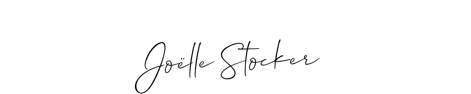 Use a signature maker to create a handwritten signature online. With this signature software, you can design (Allison_Script) your own signature for name Joëlle Stocker. Joëlle Stocker signature style 2 images and pictures png