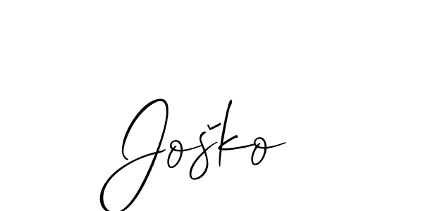 Also You can easily find your signature by using the search form. We will create Joško name handwritten signature images for you free of cost using Allison_Script sign style. Joško signature style 2 images and pictures png