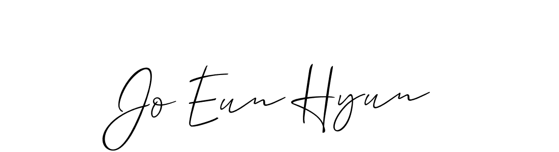 It looks lik you need a new signature style for name Jo Eun Hyun. Design unique handwritten (Allison_Script) signature with our free signature maker in just a few clicks. Jo Eun Hyun signature style 2 images and pictures png