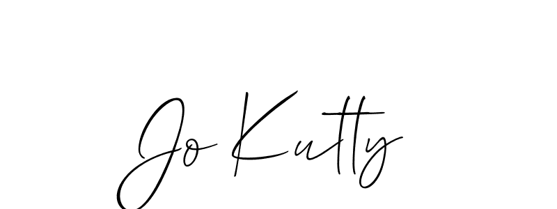 The best way (Allison_Script) to make a short signature is to pick only two or three words in your name. The name Jo Kutty include a total of six letters. For converting this name. Jo Kutty signature style 2 images and pictures png