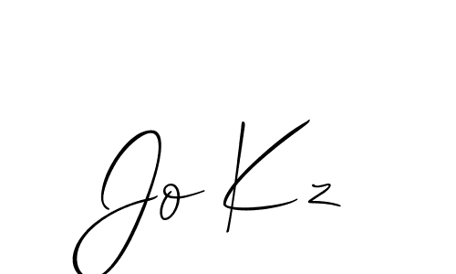Jo Kz stylish signature style. Best Handwritten Sign (Allison_Script) for my name. Handwritten Signature Collection Ideas for my name Jo Kz. Jo Kz signature style 2 images and pictures png