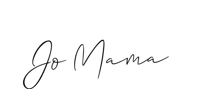 How to make Jo Mama signature? Allison_Script is a professional autograph style. Create handwritten signature for Jo Mama name. Jo Mama signature style 2 images and pictures png